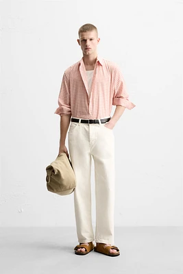 CHECKED COTTON-VISCOSE SHIRT