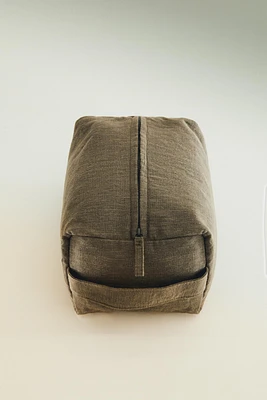 MEDIUM LINEN MAKEUP BAG