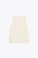 BUTTONED KNIT VEST