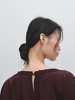 Flowing blouse with gathered detail