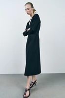 INTERLOCK MIDI DRESS