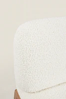 UPHOLSTERED BOUCLÉ WOOL ACCENT CHAIR