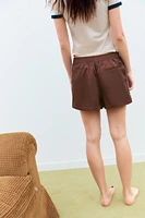 SHORTS SATINÉS AVEC DENTELLE