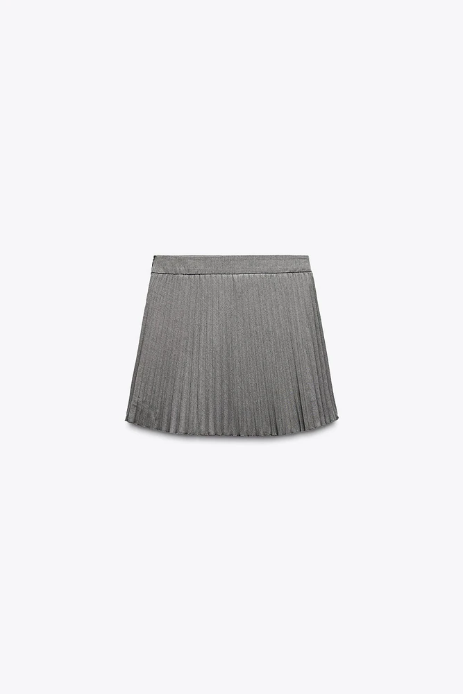 JUPE-SHORT À PLIS PLATS