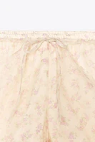 SHORT EN ORGANZA À FLEURS
