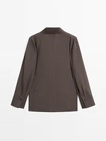 Blazer fluide en lin mélangé