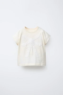 LACE BOW T-SHIRT