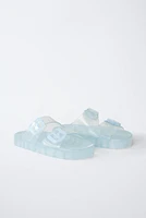 GLITTER BUCKLE POOL SLIDE