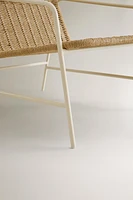 WOVEN OUTDOOR CHAIR WITH METAL FRAME