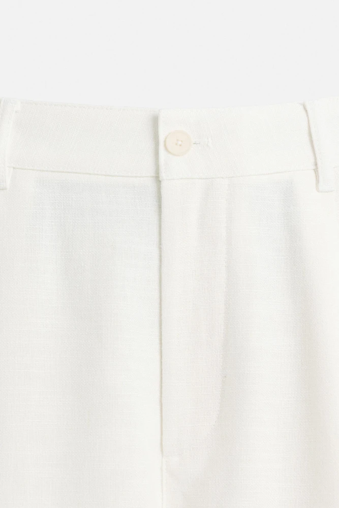 PANTALON COUPE DÉCONTRACTÉE À PLIS
