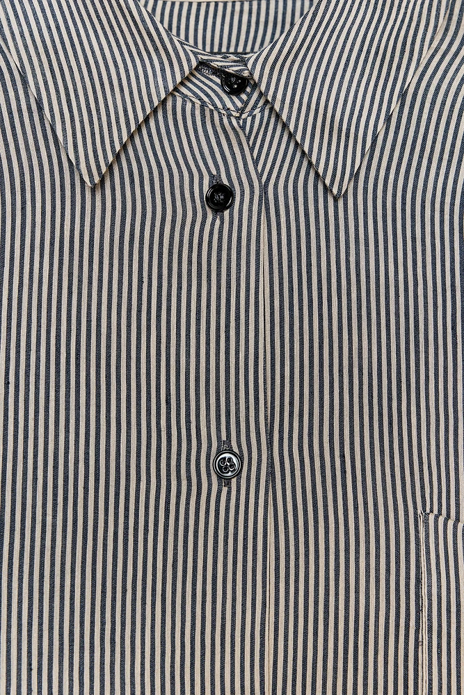 STRIPED LINEN BLEND SHIRT ZW COLLECTION