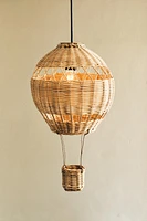 ABAT-JOUR PLAFONNIER ENFANT MONTGOLFIÈRE ROTIN