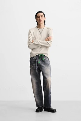 T-SHIRT WITH MESH TRIM