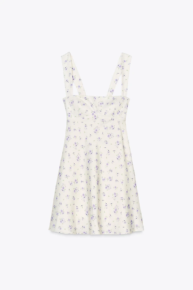 SATIN EFFECT SHORT DRESS