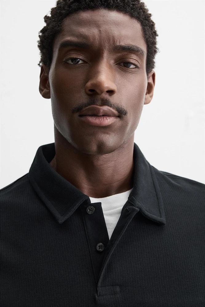BASIC TEXTURED POLO SHIRT