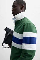 POLO EN JACQUARD À RAYURES