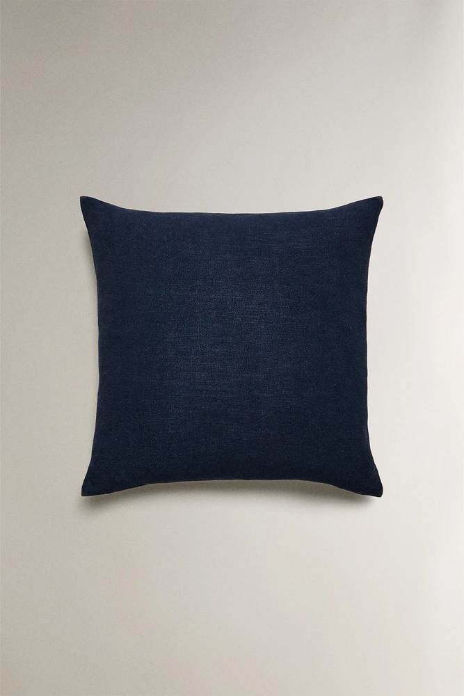 PLAIN LINEN THROW PILLOW COVER