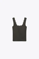 LACE STRAP TANK TOP