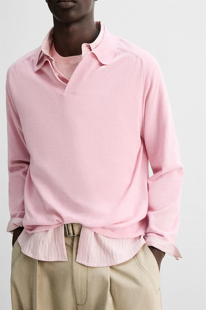 LIGHTWEIGHT KNIT POLO SHIRT