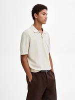 100% cotton knit polo shirt