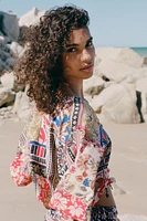 PATCHWORK PRINTED BLOUSE