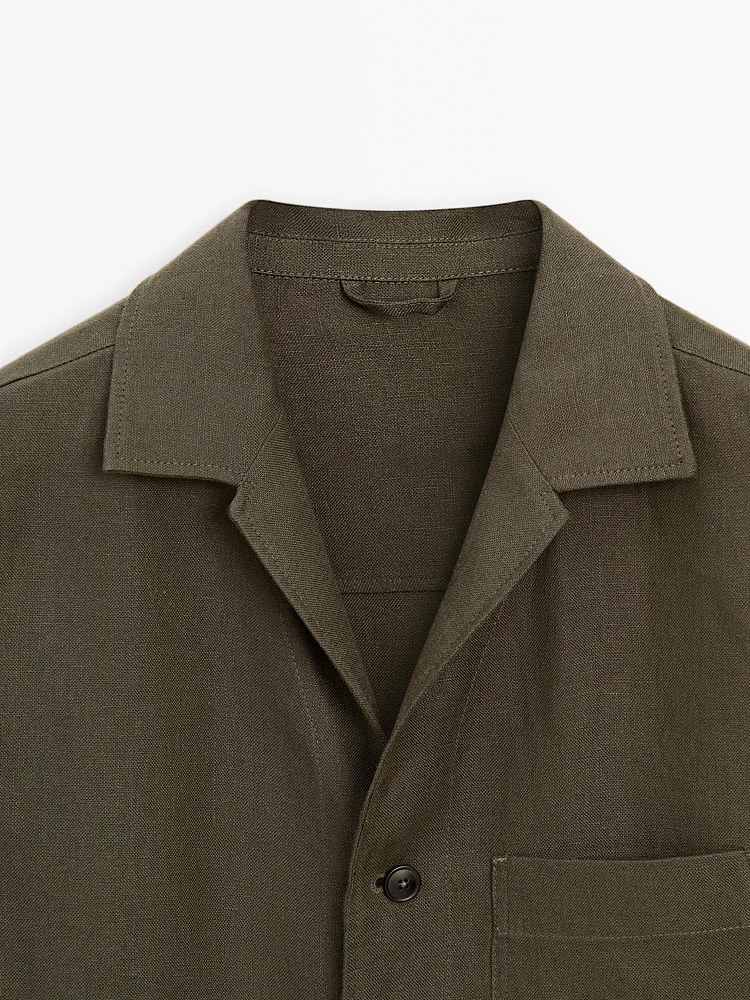 100% linen co-ord overshirt