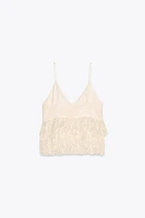 TOP WITH RUFFLED STRAPS