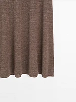 Jupe longue en maille de lin mélang