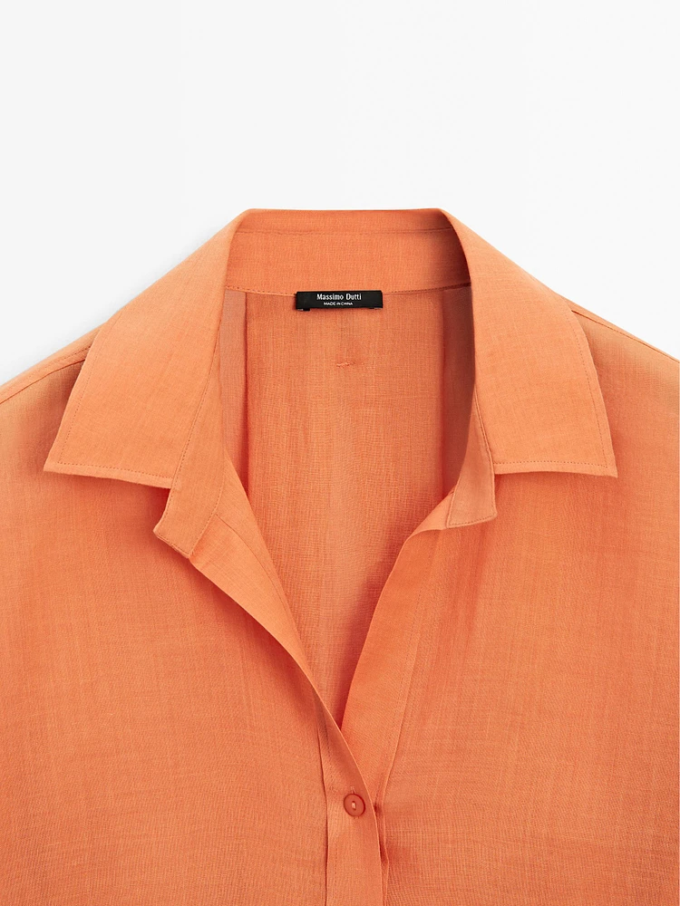 Chemisier ramie oversize