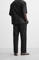 TEXTURED RELAXED FIT PANTS