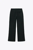 SOFT INTERLOCK WIDE-LEG PANTS