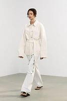 BELTED TRF DENIM JACKET