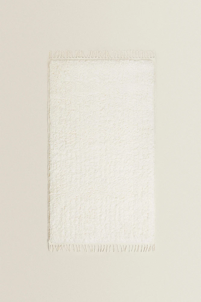 RECTANGULAR TEXTURED COTTON AREA RUG