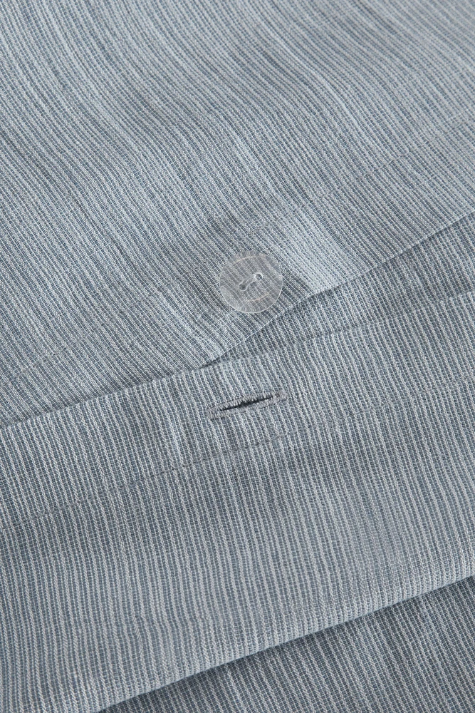STRIPED COTTON LINEN DUVET COVER