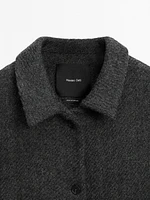 Long wool blend coat