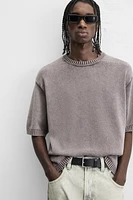 T-SHIRT POINT DÉLAVÉ
