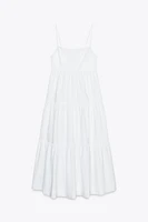 POPLIN PANEL MIDI DRESS