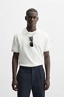 TEXTURED KNIT POLO