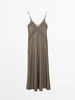 Satin camisole midi dress