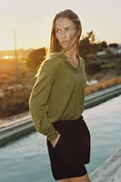 PLAIN KNIT JERSEY POLO SHIRT