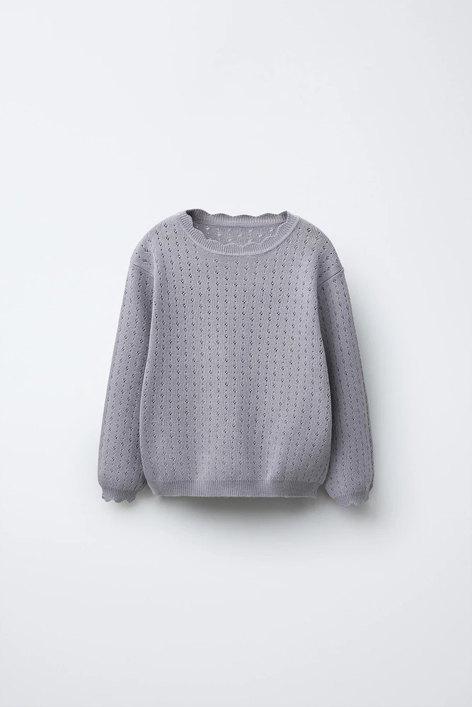 FLORAL BANDANA BLEND KNIT SWEATER