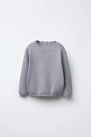 FLORAL BANDANA BLEND KNIT SWEATER