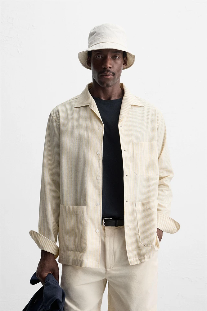 STRIPED OVERSHIRT