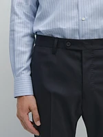 Pantalon de costume en laine mélangée
