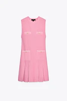 PLEATED KNIT DRESS