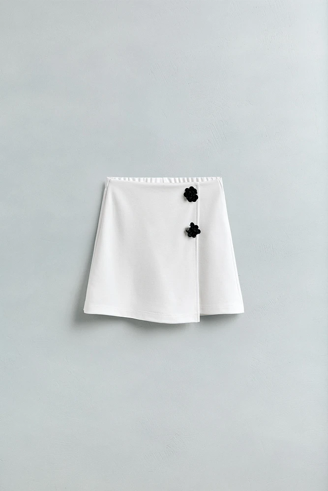 JUPE-SHORT À FLEURS