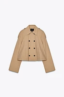 SHORT CAPE TRENCH COAT