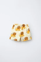LIONS PRINT STRAIGHT SHORTS