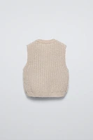 GILET SANS MANCHES EN MAILLE ÉPAISSE