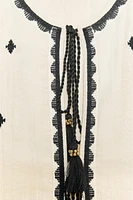 EMBROIDERED TASSEL VEST
